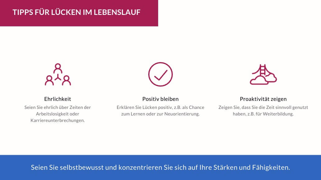 Fehler vermeiden: So beseitigen Sie lücken im Lebenslauf